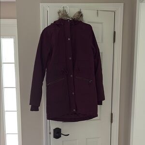 Aeropostale Purple Utility Jacket Weather-Resistant Hooded